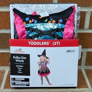 PolkaDot Witch 3-Piece Costume by Celebrate! - NWT - Size 2T